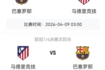 首回合马竞2-0十人巴萨！4月15日次回合双方将移师马竞主场