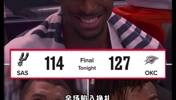 挣扎之夜！文班遭雷霆针对，进攻端彻底哑火！